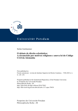 O debate de direito eclesiástico - publish.UP | Potsdam Publication