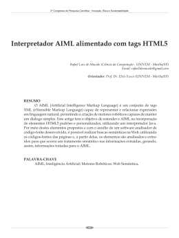 Interpretador AIML alimentado com tags HTML5 Rafael
