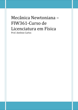 Mecânica Newtoniana - Instituto de Física / UFRJ