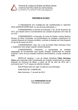 Portaria nº011/2012 - Tribunal de Justiça de Minas Gerais
