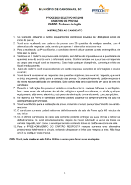 1 PROCESSO SELETIVO Nº 001/2015 CADERNO DE
