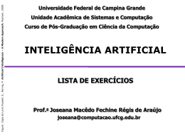 Exercícios - Computação UFCG - Universidade Federal de Campina