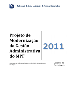 Projeto de Modernização da Gestão Administrativa do MPF