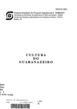 CULTURA DO GUARANÁZEIRO