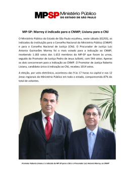 MP-SP: Marrey é indicado para o CNMP