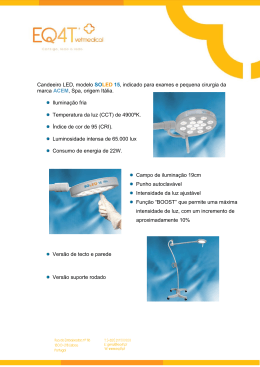 Candeeiro LED, modelo SOLED 15, indicado para exames e