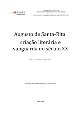 Augusto de Santa-Rita - Universidade de Évora