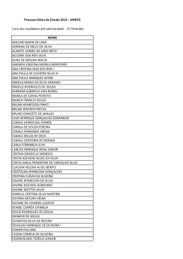 Processo Bolsa de Estudo 2014 - UNIFEG Lista dos candidatos pré