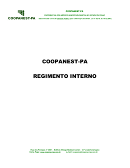 COOPANEST-PA REGIMENTO INTERNO