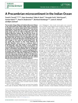 A Precambrian microcontinent in the Indian Ocean