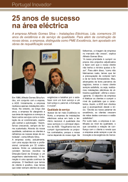 Excerto da revista Portugal Inovador - AGS