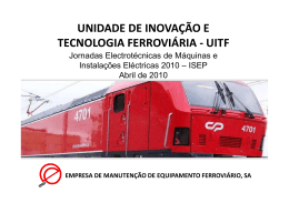 Unidade de inovação e tecnologia ferroviária