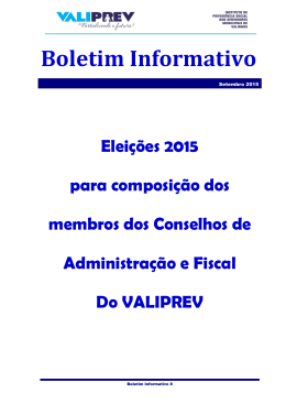 Boletim Informativo Eleições 2015