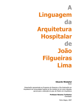 A da de Linguagem Arquitetura Hospitalar João Filgueiras Lima