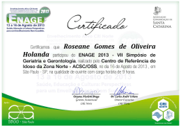 Certificamos que Roseane Gomes de Oliveira