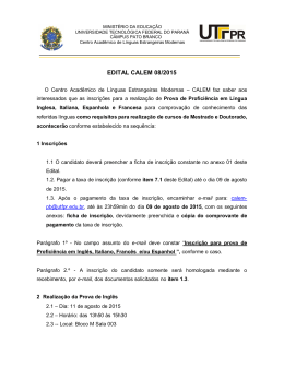 edital calem 08/2015 - Universidade Tecnológica Federal do Paraná