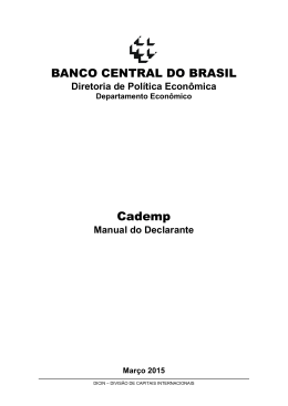 Cademp - Banco Central do Brasil