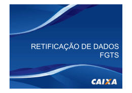 RETIFICAÇÃO DE DADOS FGTS - CRC-MS