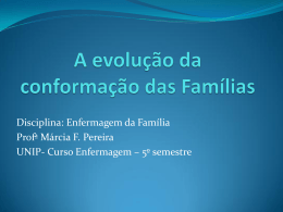 Disciplina: Enfermagem da Família Profª Márcia F. Pereira UNIP