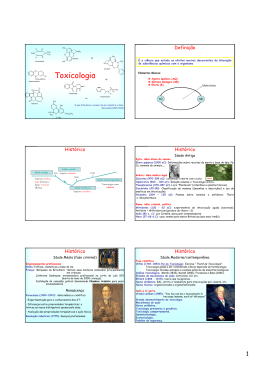 1-Introducao toxicologia - Unifal-MG
