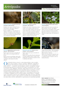 Artrópodes - Portal da Biodiversidade dos Açores