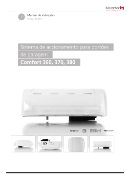 Manual Marantec Comfort 360/370/380 Português
