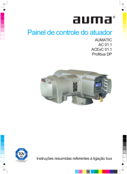 Painel de controle do atuador AUMATIC AC 01.1 ACExC 01.1