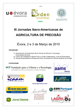 III Jornadas Ibero-Americanas de AGRICULTURA DE PRECISÃO