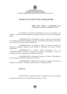 Resolução COCEPE 09/2009 - Coordenação de Processos de