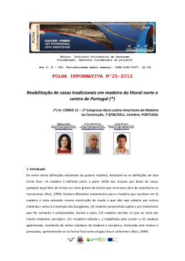 FOLHA INFORMATIVA Nº25-2012 Reabilitação de casas