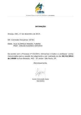 Intimação Processo nº 03 2014 Carlos Eug