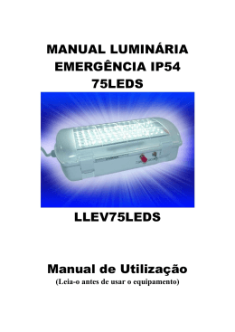 MANUAL LUMINÁRIA EMERGÊNCIA IP54 75LEDS