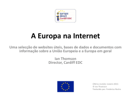 A Europa na Internet