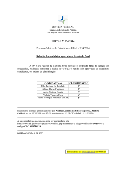 Edital nº 054-2014 - Justiça Federal do Paraná