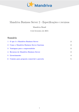 Mandriva Business Server 2 - Especificaç˜oes e