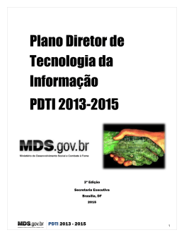 Plano Diretor de Tecnologia da Informação - PDTI