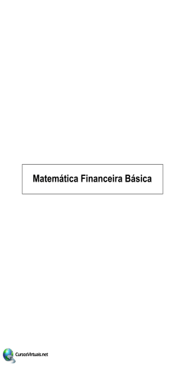 Matemática Financeira Básica