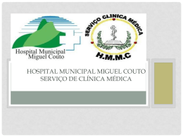 hospital municipal miguel couto serviço de clínica médica