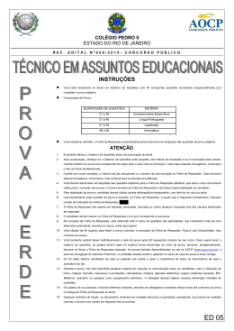 ED05 TECNICO EM ASSUNTOS EDUCACIONAIS