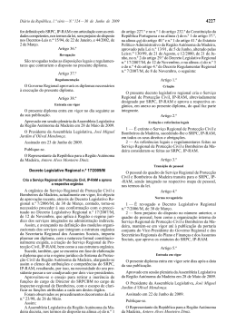 Decreto Legislativo Regional n.º 17/2009/M, de 30 de junho