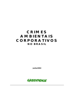 Crimes ambientais corporativos no Brasil