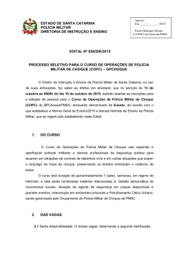 1. Edital nº 026/DIE/2015 - Polícia Militar de Santa Catarina
