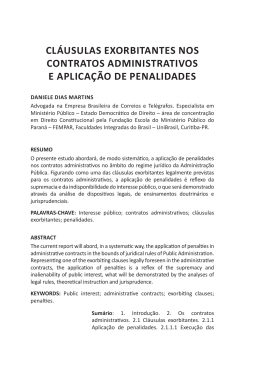 cláusulas exorbitantes nos contratos administrativos e