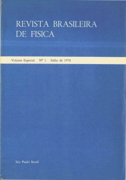 REVISTA BRASILEIRA DE FISICA - Sociedade Brasileira de Física