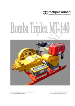 Lista de Material da Bomba Triplex MT-140