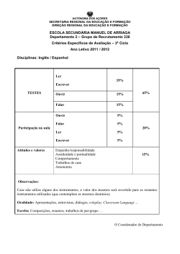 Inglês/Espanhol - Secretaria Regional da Educação, Ciência e Cultura