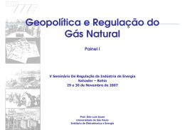 Geopolítica e Regulação do Gás Natural