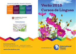 Os cursos - International House Coimbra