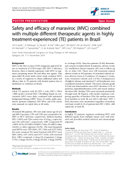 Safety and efficacy of maraviroc (MVC) combined
