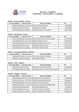 Lista de convocados - SISU 2014.2 - Lista de Espera